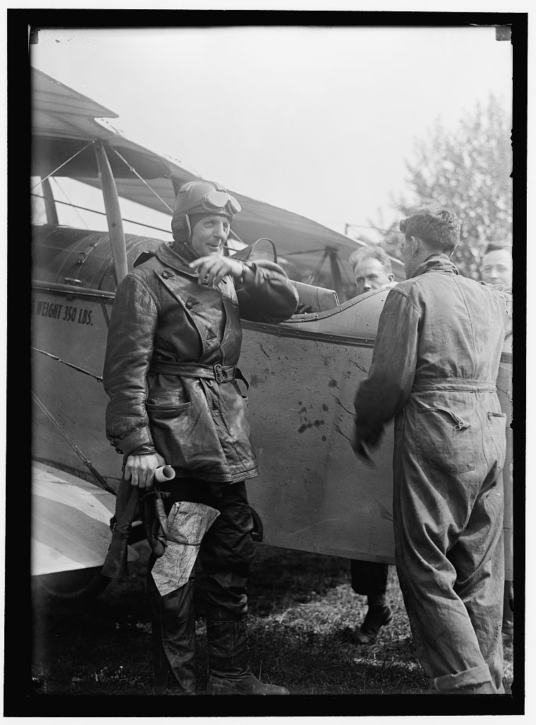 Major Reuben Fleet on May 15, 1918 right after he landed it in the Potomac Polo Field..