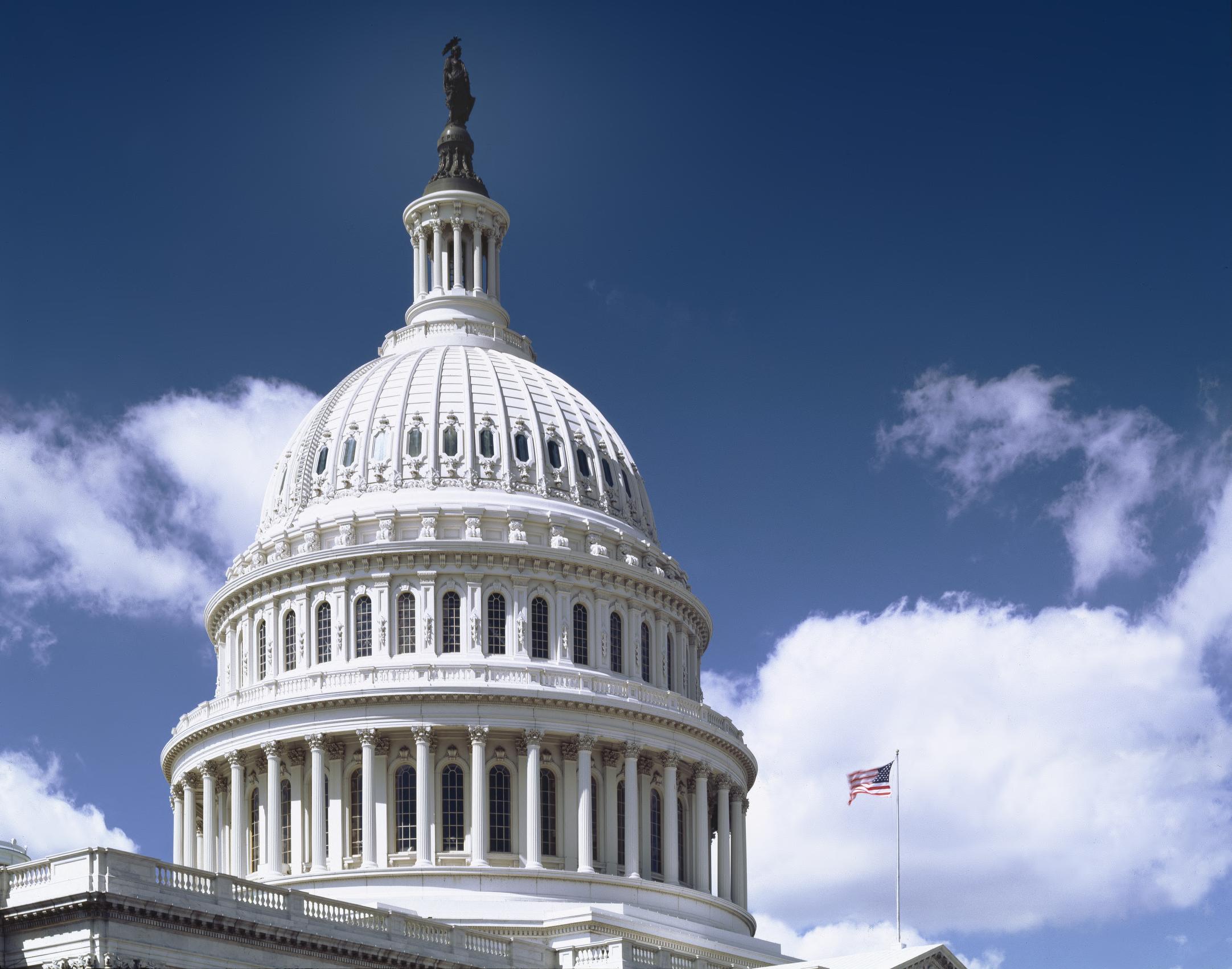 US Capitol Dome against a blue sky. (Source: Library of Congress, Carol M. Highsmith Collection)