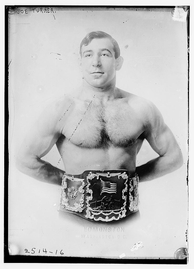 Joe Turner in 1911 with his Police Gazette Belt