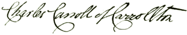 Charles Carroll of Carrollton signature