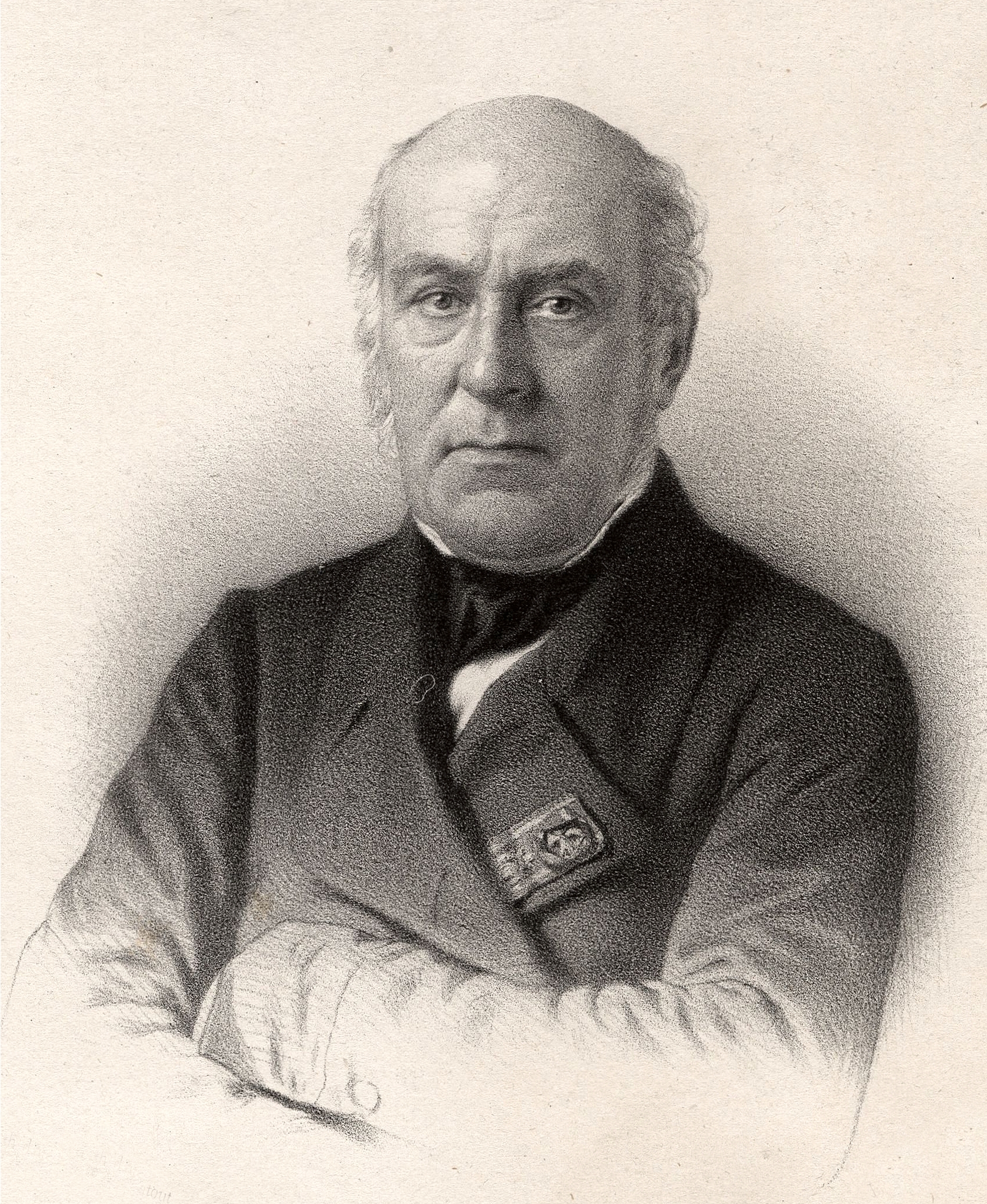 Black and white 1848 image of George Washington Lafayette. Source: Wikimedia Commons.