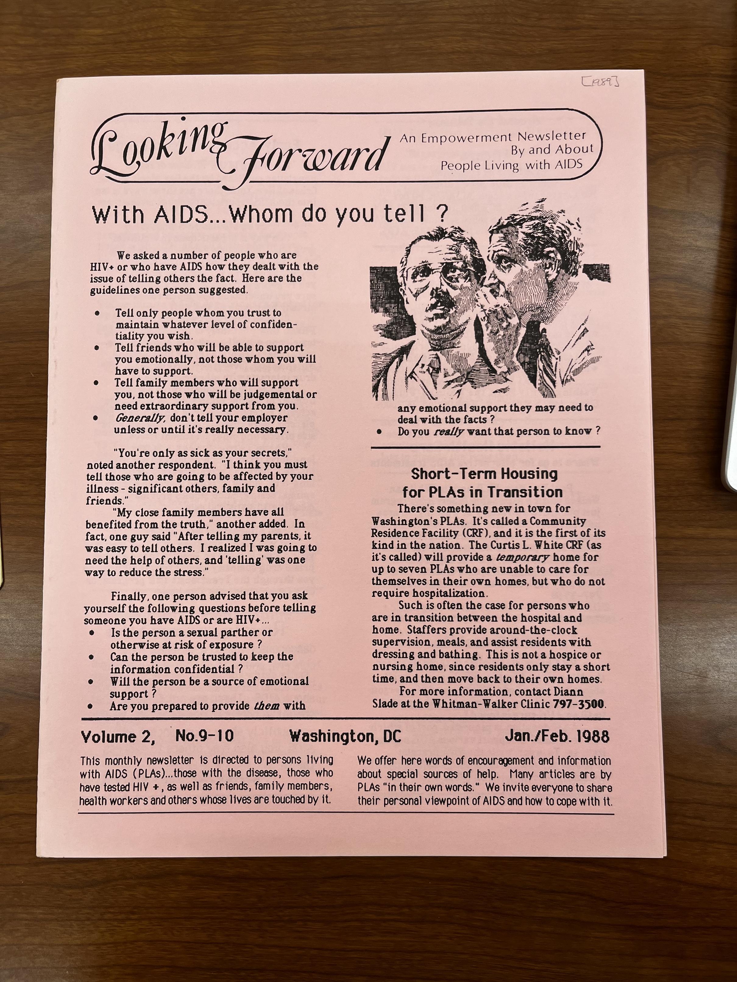A pink newspaper about the AIDS crisis