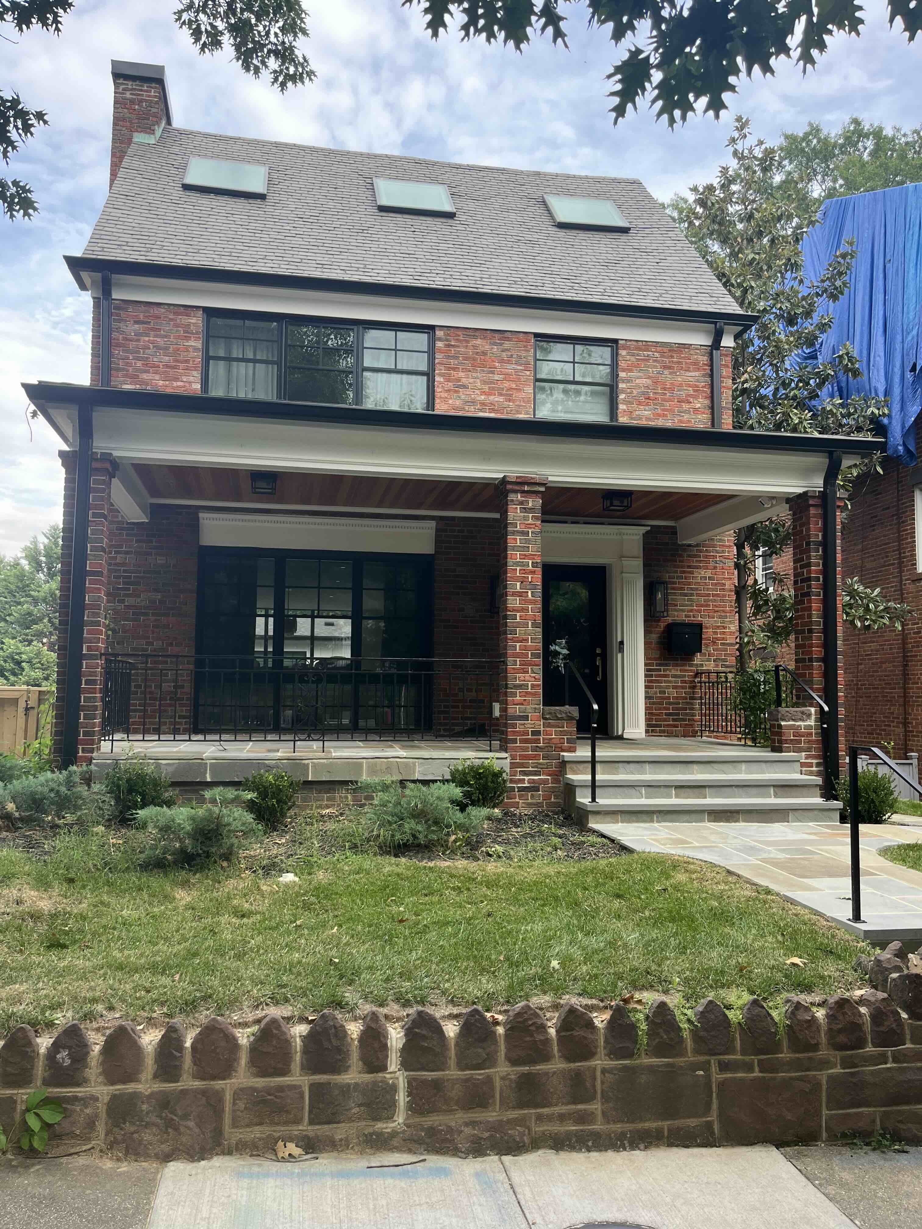 Brick house with porch