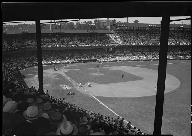 The Washington Senators played at Griffith Stadium in Washington, D.C. This photo was taken in 1933. (Photo Credit: Theodor Horydczak, Library of Congress) A view of Griffith Stadium from right field during a ballgame, 1933. (Photo Credit: Theodor Horydczak, Library of Congress)