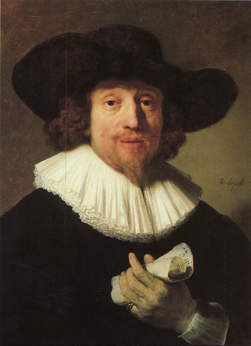 Nobody is 100% sure who this Rembrandt painting depicts but it is clear that it was damaged by a would-be thief in 1959 at the Corcoran. (Source: Wikimedia Commons.)