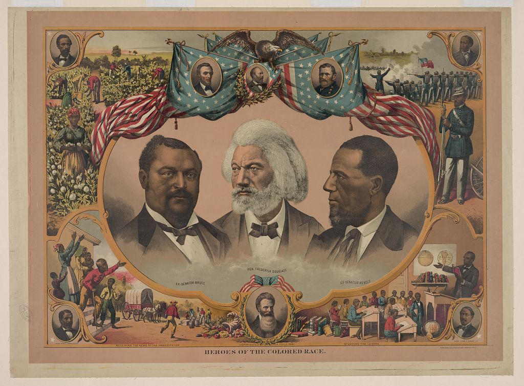 Bruce depicted in "Heroes of the Colored Race" Illustration