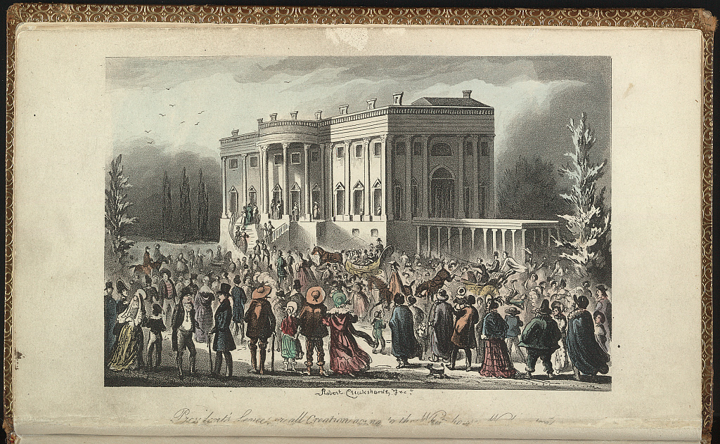 President's Levee, or all Creation going to the White House / Robert Cruikshank fect. (Source: Library of Congress)