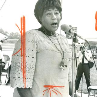Ella Fitzgerald was a frequent participant in the Lorton Jazz Festival. (Credit: Reprinted with permission of the DC Public Library, Star Collection, © Washington Post.)