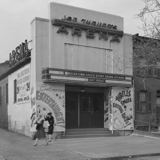 The outside of Joe Turner's Arena promoting a walkathon