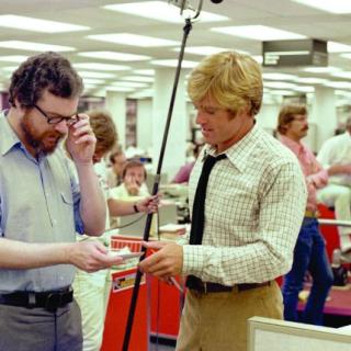 Behind the scenes during the filming of All The President's Men