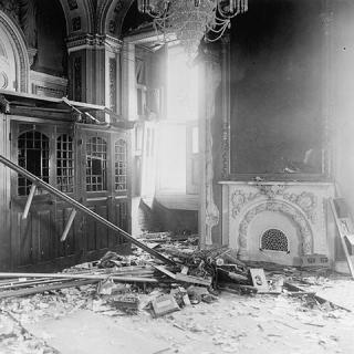 Destruction caused by bomb that exploded inside US Capitol on July 2, 1915. (Source: Library of Congress)