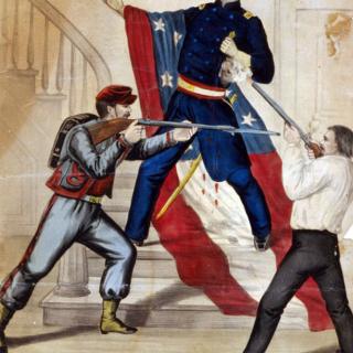 Death of Col. Ellsworth After hauling down the rebel flag, at the taking of Alexandria, Va., May 24th 1861