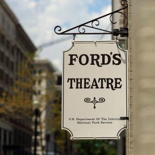 Ford's Theatre sign. (Credit: Flick user @mr_t_in_dc Licensed via Creative Commons Attribution-NonCommercial-NoDerivs 2.0 Generic)