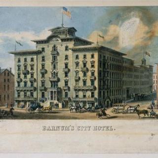 Barnum’s Hotel at Calvert and Fayette Streets in Baltimore was a hotbed of Confederate sympathy in 1861. (Source: 