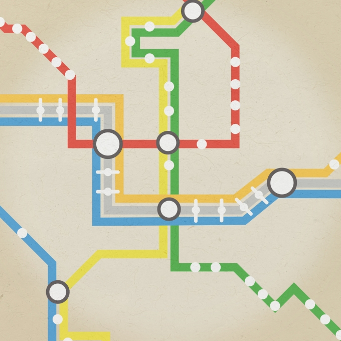 Historic Metro map of Washington DC