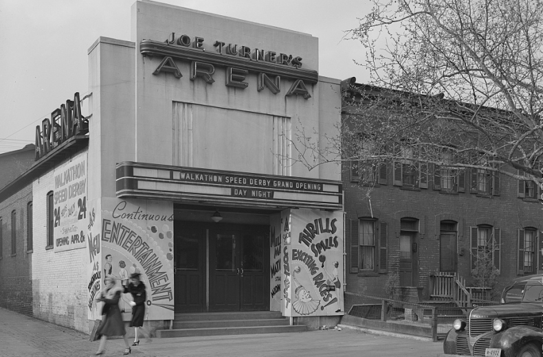 The outside of Joe Turner's Arena promoting a walkathon