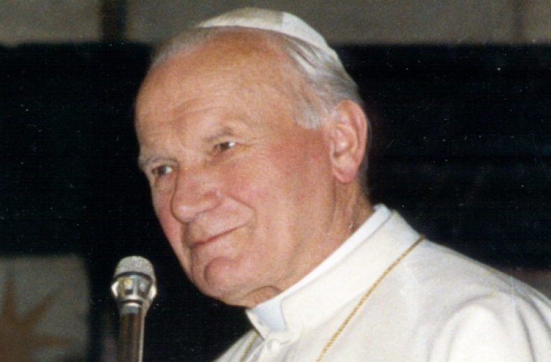 Pope John Paul II in 1991. (Source: Wikimedia Commons)