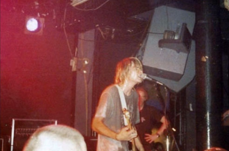 Kurt Cobain performs with Nirvana at the 9:30 Club in Washington, D.C. on October 2, 1991.