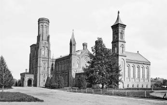 View of the Smithsonian Castle building