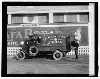 Dorsch’s delivery truck, 1926. (Photo Source: Library of Congress) “Ford Mtr. Co., Dorschs.” 1926. Photo, print, drawing. Library of Congress, Washington, D.C. 20540 USA. Accessed October 30, 2017. https://www.loc.gov/resource/npcc.15568/.