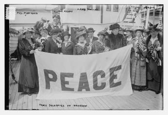 American delegates to the International Congress of Women which was held at the Hague, the Netherlands in 1915. (Source: Library of Congress)