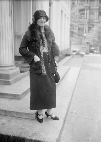 Ethel Barrymore standing, 1925.