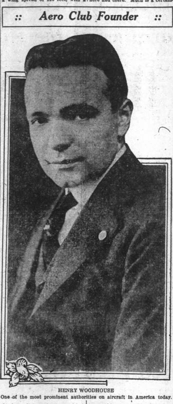 Black and white portrait of Henry Woodhouse in 1919, when he was roughly 35 years old.