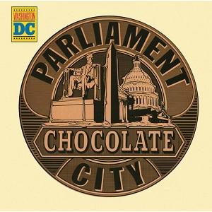 Cover of the album Chocolate City. Washington, D.C. landmarks on what looks like a chocolate medallion. Source: Wikimedia Commons