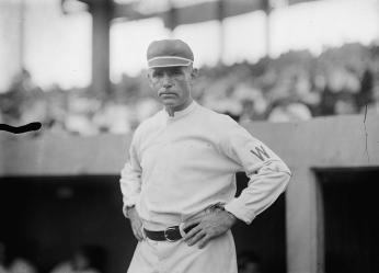 Clark Griffith wearing his Washington Senators uniform in 1913. (Source: Library of Congress)