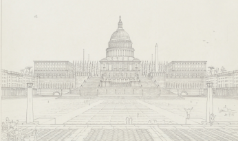 a view of the capitol as Krier would have redesigned it