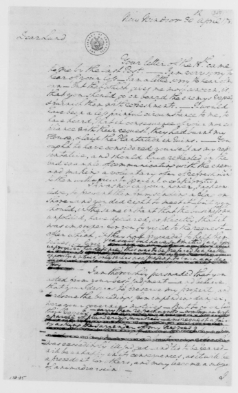 A handwritten letter from George to Lund Washington