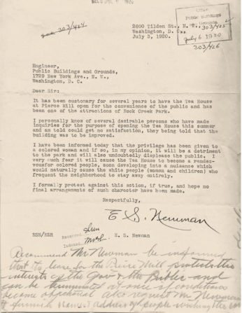 The typewritten letter from Newman