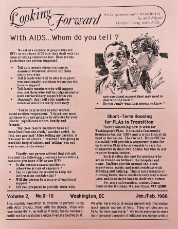 A pink newspaper about the AIDS crisis