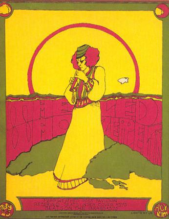 The Who and Led Zeppelin Concert Poster, Merriweather Post Pavilion, May 25, 1969, Tina Silverman, artist