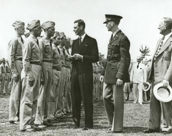 “King George VI reviews CCC boys at Fort Hunt, Virginia. June 9, 1939.” (Photo Source: FDR Presidential Library & Museum Flickr) https://www.flickr.com/photos/fdrlibrary/7180745405/in/album-72157630051202255/