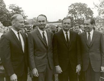 “President Nixon Meets the Apollo 11 Astronauts on the Lawn of the White House” (Photo Source: NASA on The Commons Flickr) https://www.flickr.com/photos/nasacommons/7610983204/