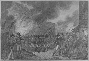 British soldiers set fire to Washington on August 24, 1814, prior to the worst storm that had been seen in Washington for years. (Image Source: National Archives and Records Administration, College Park)