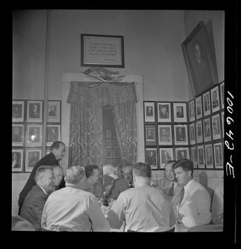 Washington, D.C. Lunchers at the Occidental Hotel restaurant in 1942 (Photo Source: Library of Congress) Collins, Marjory, photographer. Washington, D.C. Lunchers at the Occidental Hotel restaurant. District of Columbia United States Washington D.C. Washington D.C, 1942. July. Photograph. Retrieved from the Library of Congress, https://www.loc.gov/item/2017825933/. (Accessed March 06, 2018.)