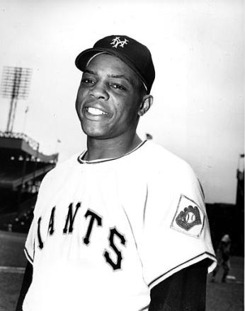 New York Giants outfielder Willie Mays poses at the Polo Grounds in New York City on June 9, 1951. (AP Photo)