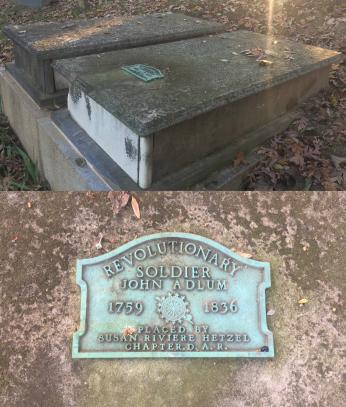 John Adlum's Grave in Oak Hill Cemetery 