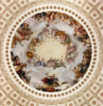 Brumidi's Apotheosis of Washington. (Photo source: Architect of the Capitol)