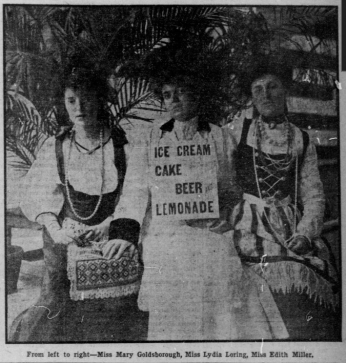 High society ladies at 1904 Bazaar to benefit the Russian Red Cross.