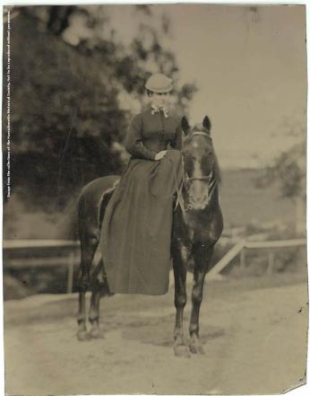 Clover Adams on Horseback. (Photo courtesy of the Massachusetts Historical Society.)