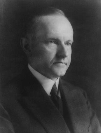 Black and white photograph of Calvin Coolidge