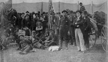 Coxey's Army en route to Washington in 1894. Coxey's Army en route to Washington in 1894.