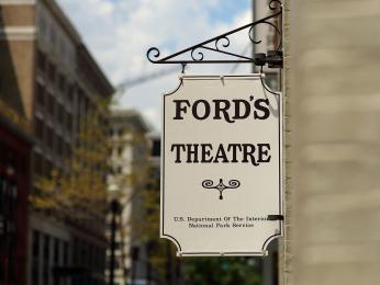 Ford's Theatre sign. (Credit: Flick user @mr_t_in_dc Licensed via Creative Commons Attribution-NonCommercial-NoDerivs 2.0 Generic)