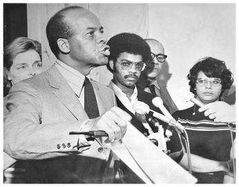 Hobson announces candidacy Julius Hobson announces his candidacy for District Delegate in January 1971
