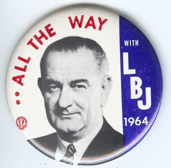 Buttons like this could be seen around D.C. in 1964 as District residents voted in their first Presidential election. (Source: ebay)