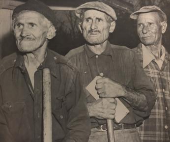 The last three residents of Arlington's Little Italy: Josh (Guiseppe) Conduci, Carl (Carmelo) Conduci, and Philip (Filippo) Natoli. (Reprinted with permission of DC Public Library, Star Collection at Washington Post)