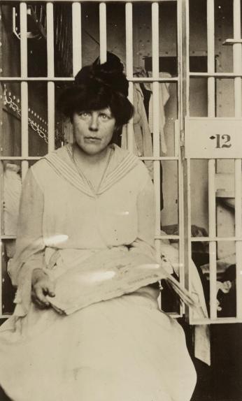 Lucy Burns at Occoquan Workhouse, 1917. (Source: Library of Congress)
